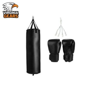 Virginia Gears 3-in-1 Training Punch Bag & Gloves Set