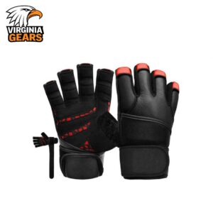 Virginia Gears Weight Lifting Leather Gym Gloves